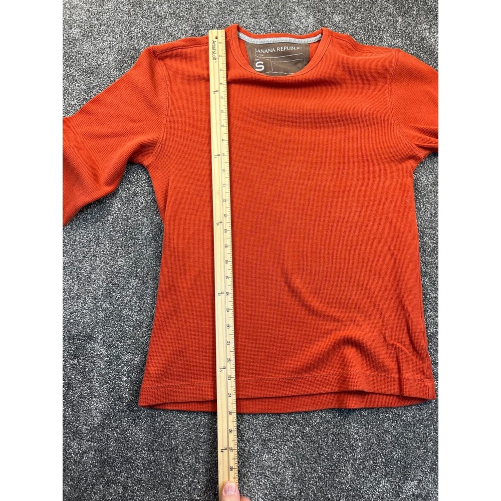 Banana Republic Sweater Men's Small Casual Crew Neck Long Sleeve Pullover Orange - Picture 5 of 6
